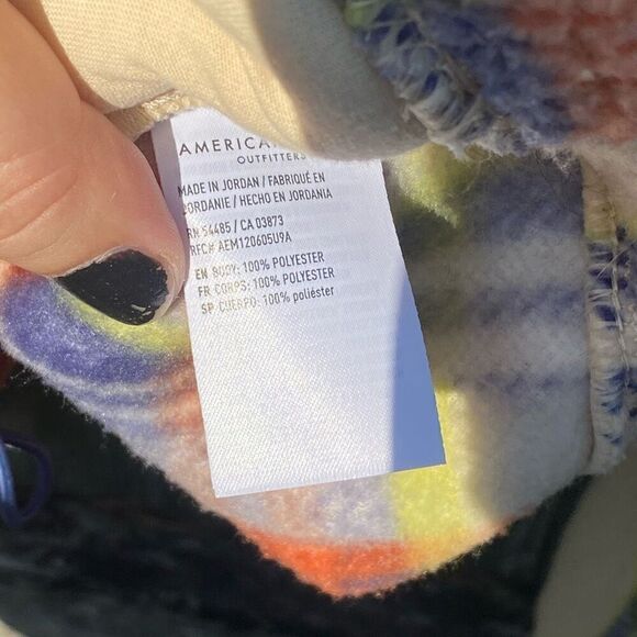 American Eagle Plaid Anorak Sweater | S - Picture 4 of 5